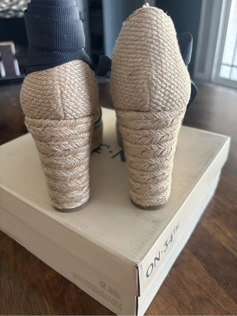 On 34th Woman’s Melindaa Espardrille wedge sandals size 7.5